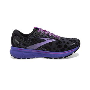 Brooks Ghost 14 Road Running Shoes - Womens, Black/Purple/Pink | IE-BXW064123